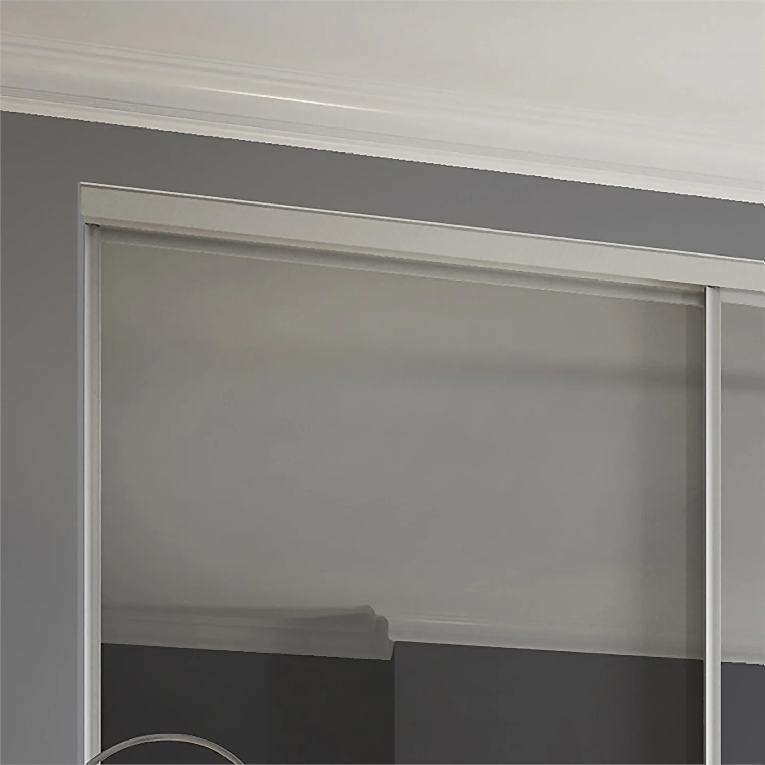 Duo Sliding Wardrobe Door Arctic White Glass / Mirror With Aluminium Frame (W)762mm 5 Duo Sliding Wardrobe Door Arctic White Glass / Mirror With Aluminium Frame (W)762mm - Image 3