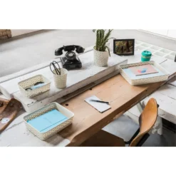 Curver My Style Small Rectangular Plastic Storage Basket - Vintage White - 4L -Home Furnishing Series Store 12809474 1744833220352049