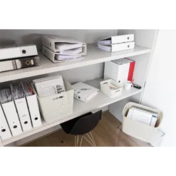 Curver My Style Medium Rectangular Plastic Storage Basket - Vintage White - 13L -Home Furnishing Series Store 12809476 1714833219079677