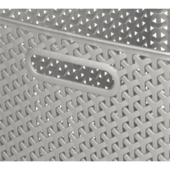 Curver My Style Large Rectangular Plastic Storage Basket - Grey - 18L -Home Furnishing Series Store 12814518 1804832988746814