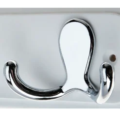 None White Hook Rail - Polished Chrome - 2 Hooks -Home Furnishing Series Store 12815090 1834846183274403