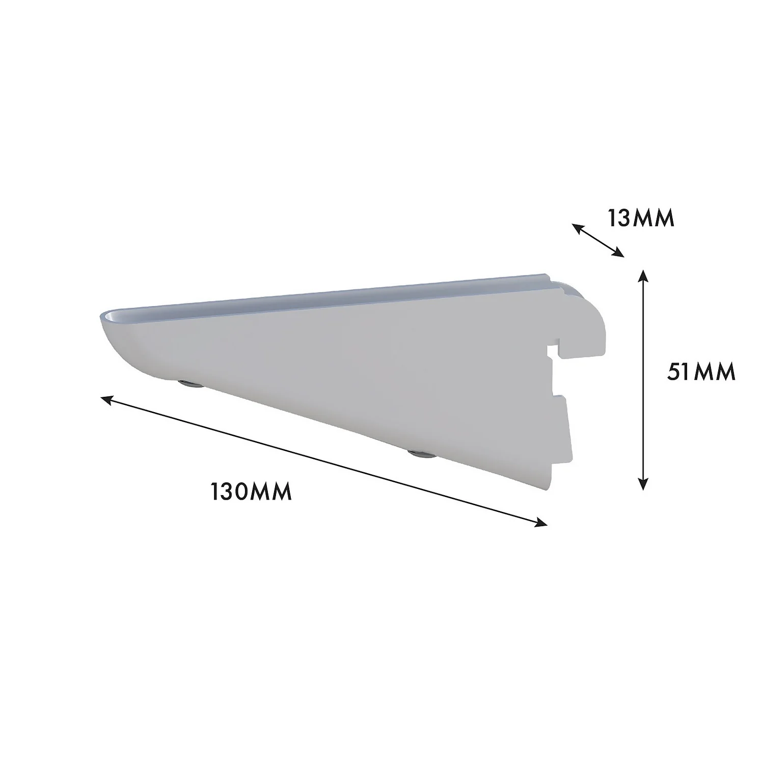 None Double Slot Bracket - White -120mm 6 None Double Slot Bracket - White -120mm - Image 4