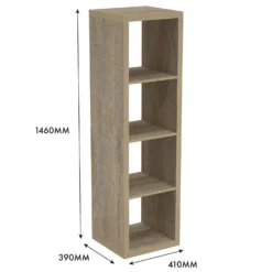 Clever Cube 4x1 Storage Unit - Oak 13 Clever Cube 4x1 Storage Unit - Oak -Home Furnishing Series Store 12816155 6395014368230046