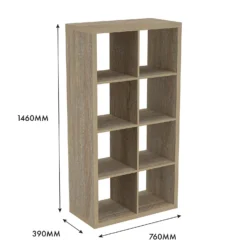 Clever Cube 4x2 Storage Unit - Oak -Home Furnishing Series Store 12816157 1065014368240330
