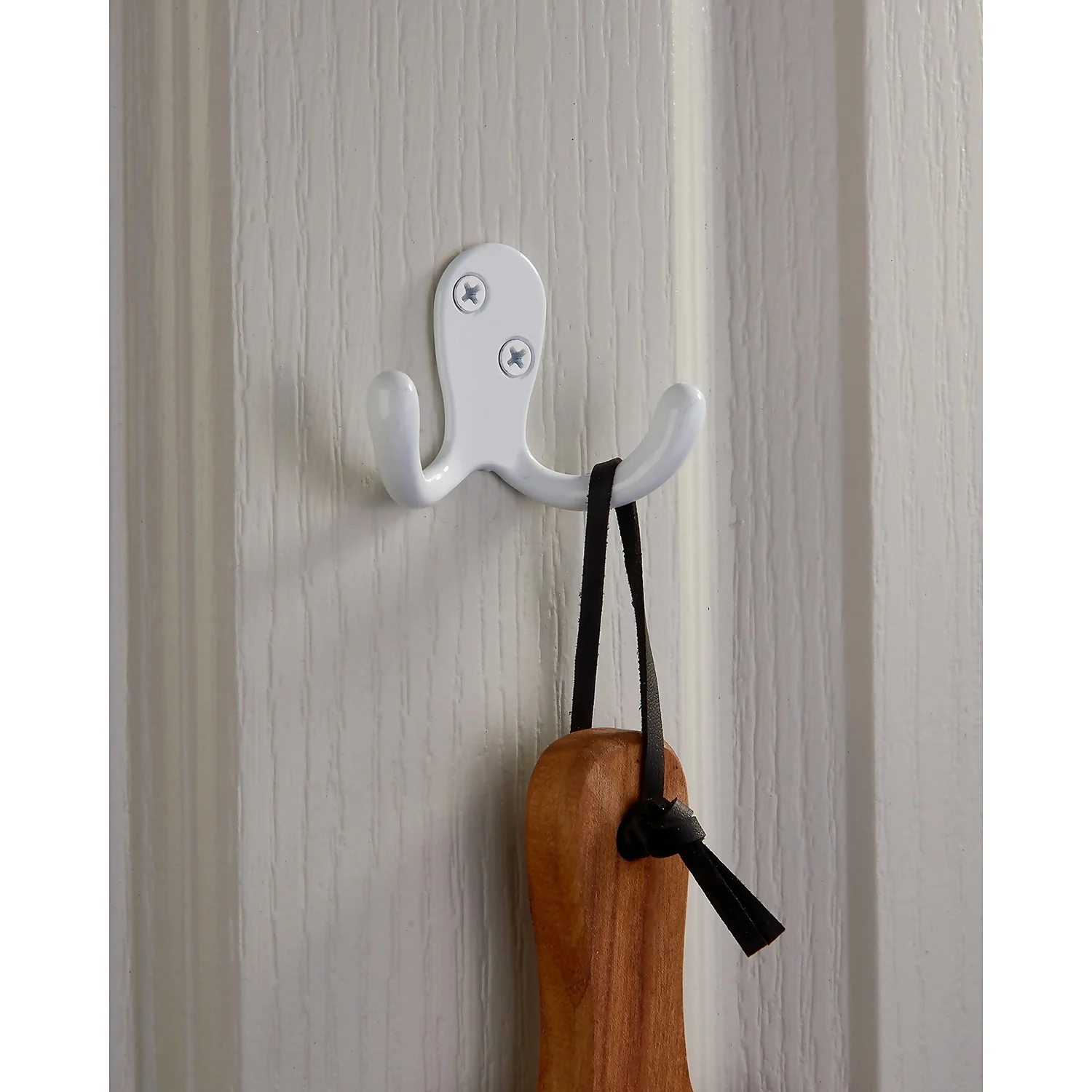 Basic Double Robe Hook - White 4 Basic Double Robe Hook - White - Image 2