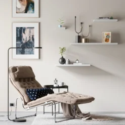 Floating Shelf - White Matt -1200 X 240 X 38mm -Home Furnishing Series Store 12817720 1234887325999644