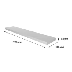 Floating Shelf - White Matt -1200 X 240 X 38mm -Home Furnishing Series Store 12817720 1554976219298882