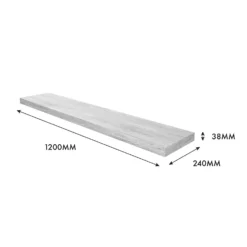 Floating Shelf - Grey Oak - 1200 X 240 X 38mm 9 Floating Shelf - Grey Oak - 1200 X 240 X 38mm -Home Furnishing Series Store 12817804 8614976219095332