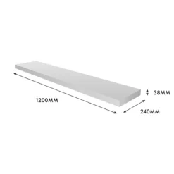 Floating Shelf - White Gloss - 1200 X 240 X 38mm -Home Furnishing Series Store 12817808 2084976219312907