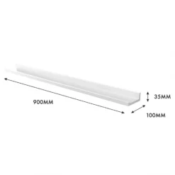 Flexi Storage Decorative Shelving Photo Shelf - White Matt - 900x35x100mm -Home Furnishing Series Store 12817971 5514991763960201