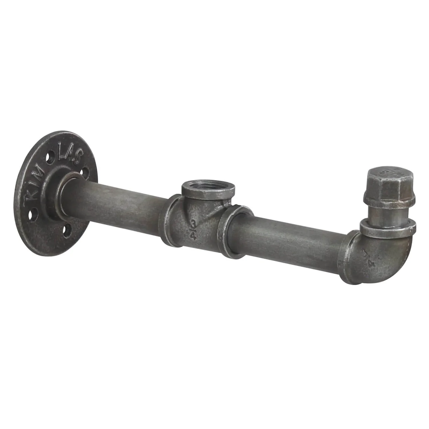 None Industrial Screw Top Pipe Bracket Gun Metal 3 None Industrial Screw Top Pipe Bracket Gun Metal