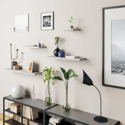 Floating Shelf - Grey Oak - 600 X 240 X 38mm -Home Furnishing Series Store 12822025 8304887314432523