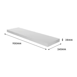 Floating Shelf - White Gloss - 900 X 240 X 38mm -Home Furnishing Series Store 12822047 1744976219240376