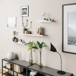 Floating Shelf - White Gloss - 900 X 240 X 38mm -Home Furnishing Series Store 12822047 7534887316151097