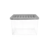 17L Storage Box With Clear Base And Grey Lid 1 17L Storage Box With Clear Base And Grey Lid -Home Furnishing Series Store 12826259 4354904169460761