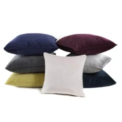 None Large Plain Velvet Cushion - Light Grey - 58x58cm 11 None Large Plain Velvet Cushion - Light Grey - 58x58cm -Home Furnishing Series Store 12827086 1804832958883026