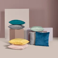 None Large Plain Velvet Cushion - Light Grey - 58x58cm 8 None Large Plain Velvet Cushion - Light Grey - 58x58cm -Home Furnishing Series Store 12827086 4044940782138893