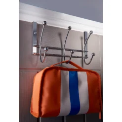 None Hat And Coat Over The Door Hanger - Chrome Plated - 3 Hooks -Home Furnishing Series Store 12834189 1654846174457970