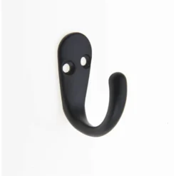 Basic Single Robe Hook - Matt Black