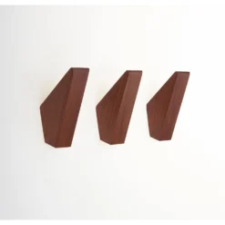 Wooden Hook Set - Walnut Effect