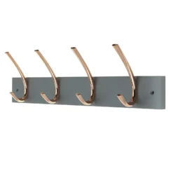 4 Large Rib Copper Hook On Slate Grey Bloc Board