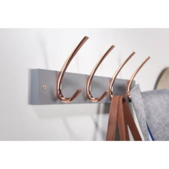 4 Large Rib Copper Hook On Slate Grey Bloc Board -Home Furnishing Series Store 12839288 1494845858220149