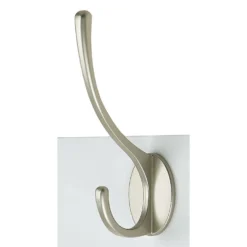 4 Victorian Satin Nickel Hooks On White Bloc Board -Home Furnishing Series Store 12839291 3364964414490930