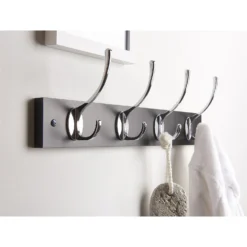 4 Victorian Chrome Hooks On Black Bloc Board -Home Furnishing Series Store 12839302 8144845858749868