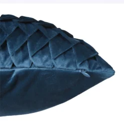 None Velvet Pintuck Cushion - Teal -Home Furnishing Series Store 12839768 1454832959064550
