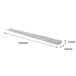 Flexi Storage Decorative Shelving Photo Shelf Grey Oak 1200x35x100mm -Home Furnishing Series Store 12878518 8514976461911132