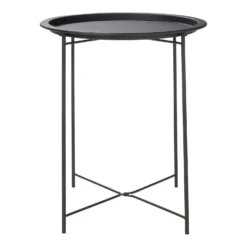 Metal Folding Side Table - Black -Home Furnishing Series Store 12879001 1374940538715869