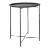 Metal Folding Side Table - Black -Home Furnishing Series Store 12879001 6294940538636588