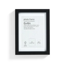 Box Photo Frame - 6x4" - Black -Home Furnishing Series Store 12879234 1494853904046443