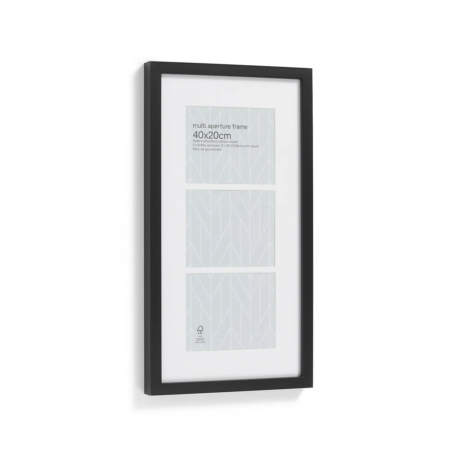 Box Photo Frame Multi Aperture - 40x20cm - Black 3 Box Photo Frame Multi Aperture - 40x20cm - Black