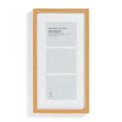 Box Photo Frame Multi Aperture - 40x20cm - Oak -Home Furnishing Series Store 12879254 1054853904674916