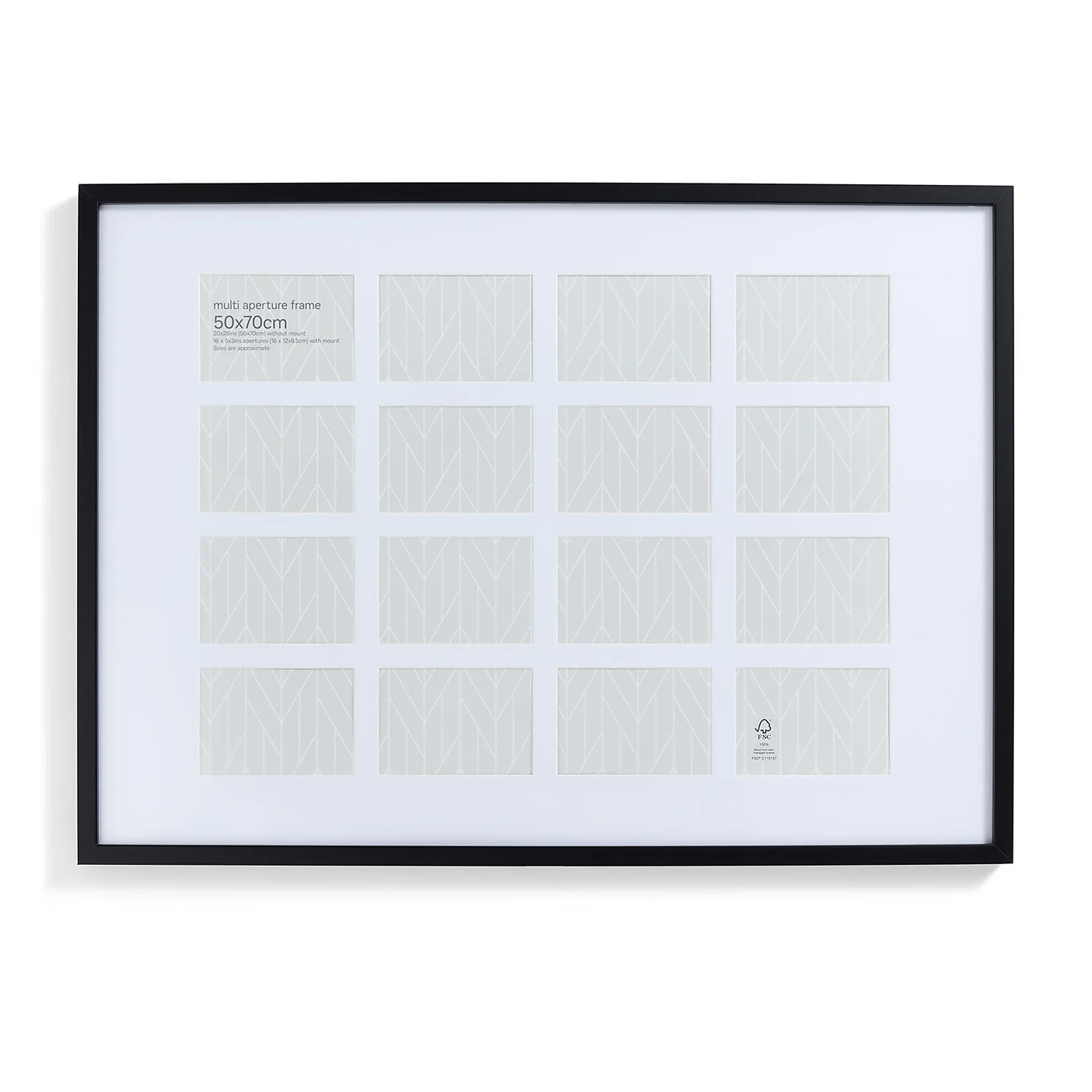 Box Photo Frame Multi Aperture - 50x70cm - Black 6 Box Photo Frame Multi Aperture - 50x70cm - Black - Image 4