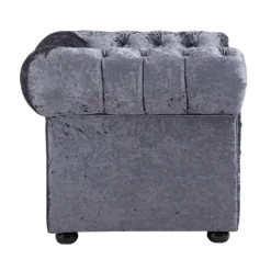 Chesterfield Crushed Velvet Armchair - Petrol Blue -Home Furnishing Series Store 12882324 7234843612935642