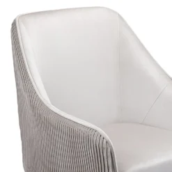 Pia Pleat Swivel Chair - Silver -Home Furnishing Series Store 12882871 1784887373126236