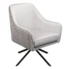 Pia Pleat Swivel Chair - Silver -Home Furnishing Series Store 12882871 7524887373032990