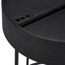 House Beautiful Halo Black Ash Side Table -Home Furnishing Series Store 12886103 1424862228108274