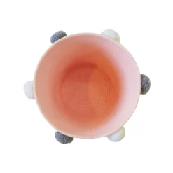 Round Cotton Rope Blush Pom Pom Basket -Home Furnishing Series Store 12886596 9294857031512957