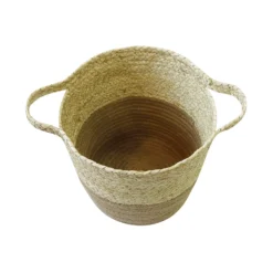 Neutral Corn And Jute Medium Woven Basket -Home Furnishing Series Store 12886599 1214857031649487