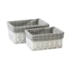 Set Of 2 White Willow Lined Baskets -Home Furnishing Series Store 12886609 1534857031704348