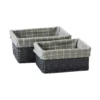 Set Of 2 Grey Willow Lined Baskets 2 Set Of 2 Grey Willow Lined Baskets -Home Furnishing Series Store 12886613 2684857031686024