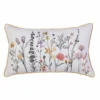 Embroidered Floral Cushion - 30x50cm -Home Furnishing Series Store 12887890 8254843711851459