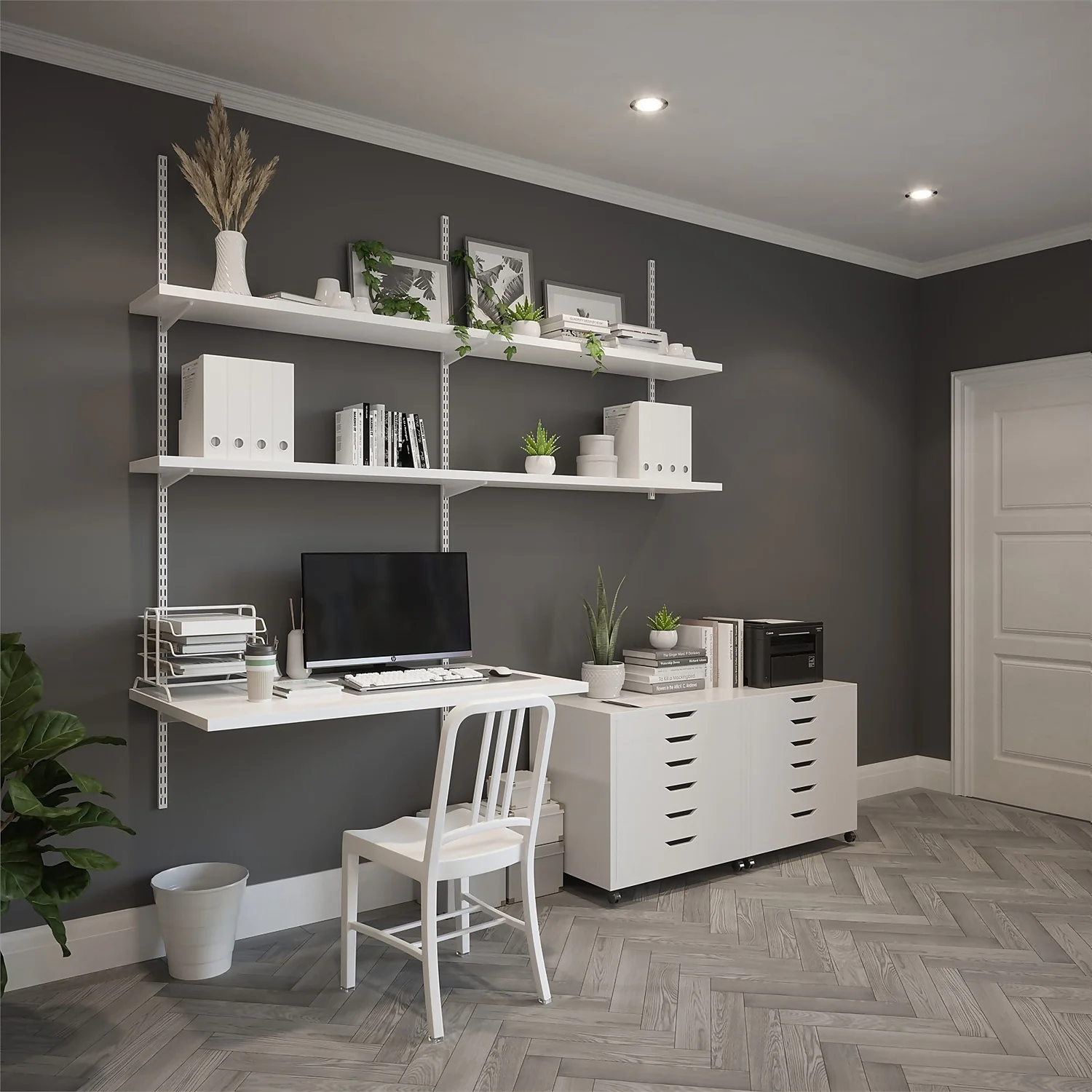 Anti-bacterial Twin Slot Shelving Kit - 1981mm White Twinslot And 216mm Brackets - White 6 Anti-bacterial Twin Slot Shelving Kit - 1981mm White Twinslot And 216mm Brackets - White - Image 4