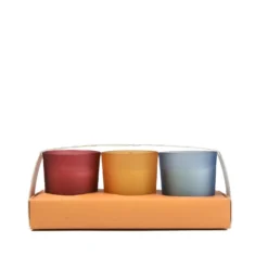 Set Of 3 Mini Candles - Moroccan Red Spice