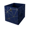 Clever Cube Velvet Geometric Insert - Navy & Gold -Home Furnishing Series Store 12932950 1104887876578460