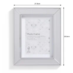Bevelled Photo Frame 7x5 Silver. -Home Furnishing Series Store 13027992 2134930896310275