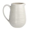 Crackle Effect Ribbed Jug - White -Home Furnishing Series Store 13036255 1434894568102370